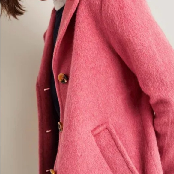 Boden Drawn Wool Coat - Dusty Red- Size 10P - NWT Fully lined - Picture 2 of 4